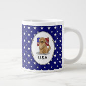 Amerikanische Flagge Golden Retriever Dog Patrioti Jumbo-Tasse (Rechts)