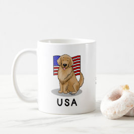 Amerikanische Flagge Golden Retriever Dog Patrioti Kaffeetasse