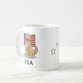 Amerikanische Flagge Golden Retriever Dog Patrioti Kaffeetasse (Vorderseite Links)