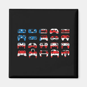 Amerikanische Flagge Golden Retriever USA Retro 4. Magnet