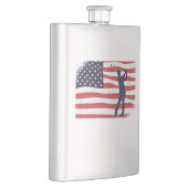 Amerikanische Flagge Golfer Flachmann (Rechts)