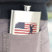 Amerikanische Flagge Golfer Flachmann (Beispiel)