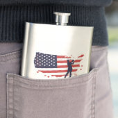 Amerikanische Flagge Golfer Flachmann (Beispiel)