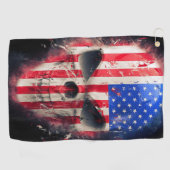 Amerikanische Flagge Golfhandtuch (Horizontal)