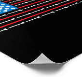 Amerikanische Flagge Golfschläger  Poster (Ecke)