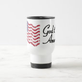 Amerikanische Flagge - Gott segne Amerika! -abgewe Reisebecher (Mittel)