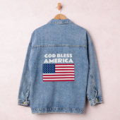 Amerikanische Flagge Gott segne Amerika Patriotisc Jeansjacke (Hangar)