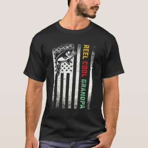 Amerikanische Flagge Grandpa Bass Fischen Einzigar T-Shirt