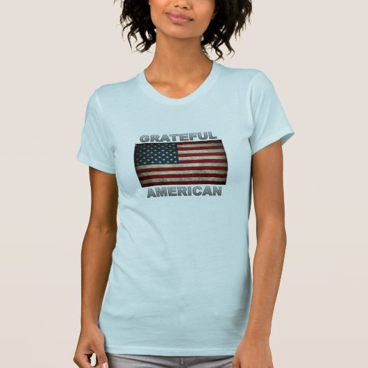 Amerikanische Flagge - Grateful American Flag T-Shirt (Vorderseite)