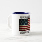 Amerikanische Flagge - Grateful American Flag Zweifarbige Tasse (Vorderseite Links)