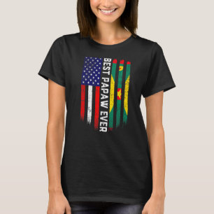 Amerikanische Flagge & Grenada Flag Bestes Papaje T-Shirt