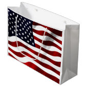 Amerikanische Flagge Große Geschenktüte (Vorderseite Schrägansicht)