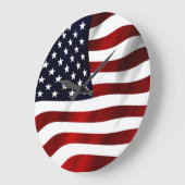 Amerikanische Flagge Große Wanduhr (Winkel)