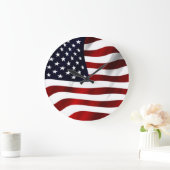 Amerikanische Flagge Große Wanduhr (Zuhause)