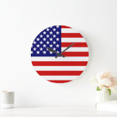 Amerikanische Flagge Große Wanduhr (Zuhause)