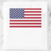 Amerikanische Flagge Großes Rechteck Rechteckiger Aufkleber (Tasche)