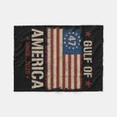 Amerikanische Flagge Gu Fleecedecke (Vorderseite (Horizontal))
