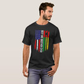 Amerikanische Flagge & Guinea Bissau Flag Bestes B T-Shirt (Vorne ganz)