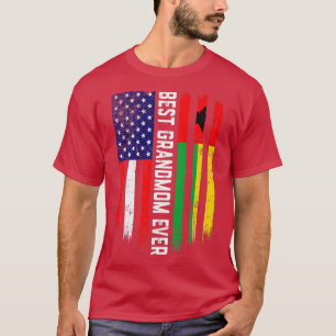Amerikanische Flagge & Guinea-Bissau Flagge Beste T-Shirt