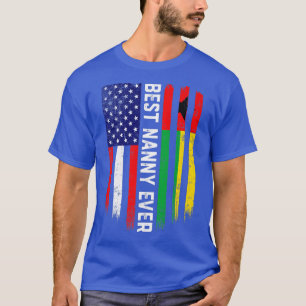 Amerikanische Flagge & Guinea-Bissau-Flagge Bester T-Shirt