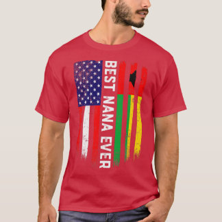Amerikanische Flagge & Guinea-Bissau-Flagge Bester T-Shirt