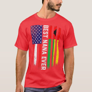 Amerikanische Flagge & Guinea-Bissau-Flagge Bester T-Shirt
