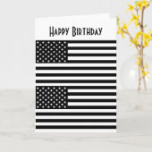 Amerikanische Flagge Happy Birthday Karte (Gelbe Blume)