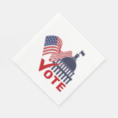 Amerikanische Flagge, Hauptstadt Karo Serviette (Ecke)