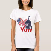 Amerikanische Flagge, Hauptstadt Karo T-Shirt (Vorderseite)