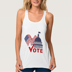 Amerikanische Flagge, Hauptstadt Karo Tank Top