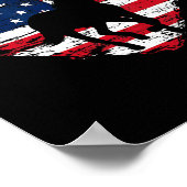 Amerikanische Flagge Herbst 4. Juli Usa Patrioti Poster (Ecke)
