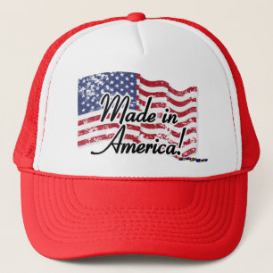 Amerikanische Flagge - hergestellt in Amerika! - Truckerkappe