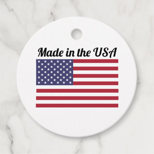 Amerikanische Flagge hergestellt in den USA Geschenkanhänger (Vorderseite)