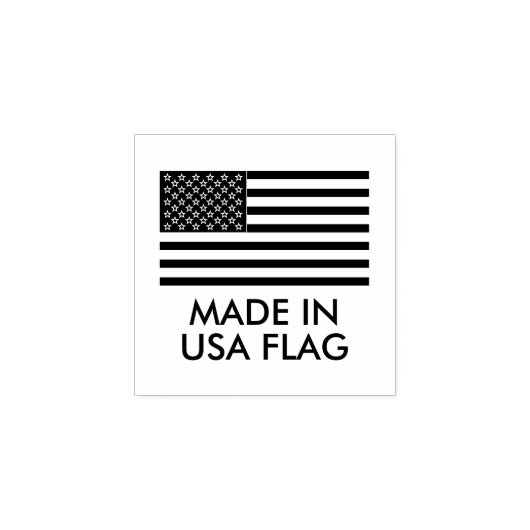 Amerikanische Flagge hergestellt in den USA Gummistempel (Prägung)