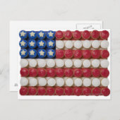 Amerikanische Flagge hergestellt von den kleinen Postkarte (Vorne/Hinten)