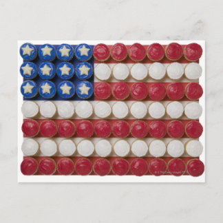 Amerikanische Flagge hergestellt von den kleinen Postkarte