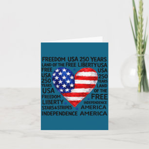 Amerikanische Flagge Herz 4. Juli Illustration Karte