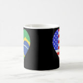 Amerikanische Flagge - Herz Kaffeetasse (Mittel)
