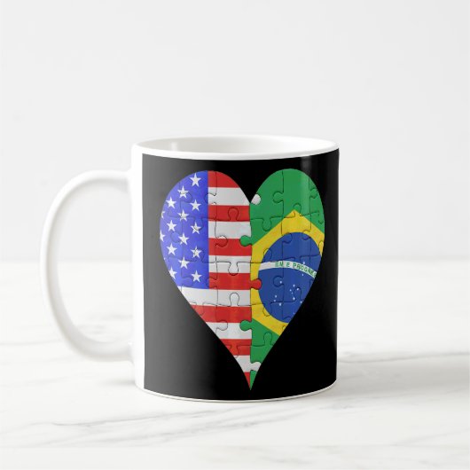 Amerikanische Flagge - Herz Kaffeetasse (Links)