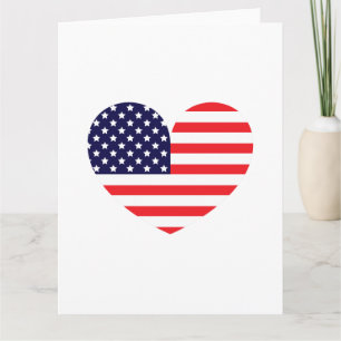 Amerikanische Flagge Herz Karte