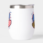 Amerikanische Flagge Herz Leopard Sublimation-6421 (Links)