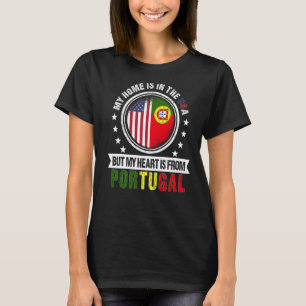 Amerikanische Flagge Herz Portgual American P T-Shirt