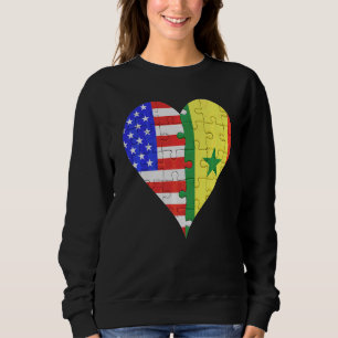 Amerikanische Flagge Herz Sweatshirt