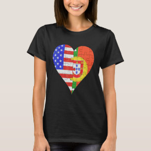 Amerikanische Flagge Herz T-Shirt