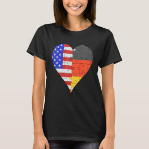Amerikanische Flagge Herz T-Shirt