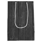 Amerikanische Flagge Hirsch auf Holz Mittlere Geschenktüte (Rückseite)