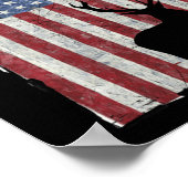 Amerikanische Flagge Hirschjagd erschüttert USA Poster (Ecke)