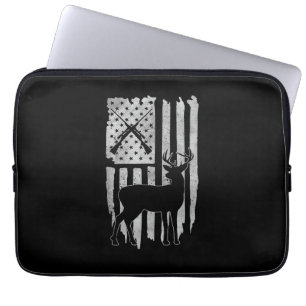 Amerikanische Flagge Hirschjagd Patriotischer Jäge Laptopschutzhülle