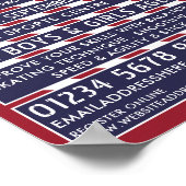 Amerikanische Flagge, Hockey Camp-Werbung Poster (Ecke)