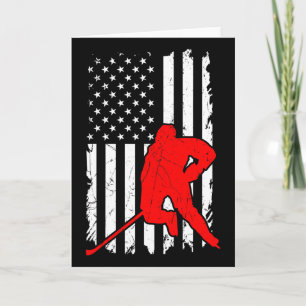 Amerikanische Flagge Hockey Usa Patriotisch Karte